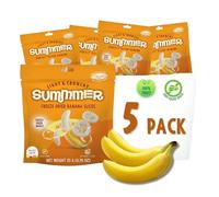 Summmer Freeze Dried Banana Slices - 5 Pack - No Added Sugar Package 100% Natural Fruit Snacks (100g.)