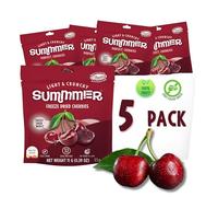 Summmer Freeze Dried Cherries - 5 Pack - Delicious 100% Natural Fruit Snacks, Crunchy & Healthy, No Added Sugar, Perfect On-the-Go Snack or for Baking, Smoothies, Yogurt, Oatmeal (55g)