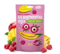 SUMMMER Mix Mango and Raspberry Freeze-Dried Fruit Set - 3 x 25g | Vegan 100% Natural Fruit Snack for Kids & Adults | No Added Sugar
