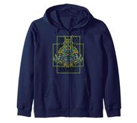 Summon The Ancient Power of Anubis Egyptian God Warrior Zip Hoodie