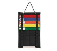 SUMNACON 10 Belts Martial Arts Belt Holder, Black Karate Taekwondo Belt Organizer Wall Hanging Martial Arts Belt Display Holder Belt Hanger for Martial Arts Karate Taekwondo Learners (No Belts)