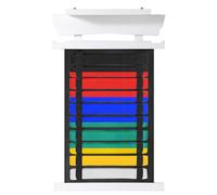 SUMNACON 10 Belts White Martial Arts Belt Display Rack, Karate Taekwondo Martial Arts Belt Organizer Wall Belt Medal Display Holder with Rack for Martial Arts Karate Taekwondo Learners (No Belts)