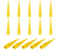 SUMNACON 15 Pcs Adjustable Wood Anchors Wall Anchors, Plastic Fixing Stripped Screw Hole Repair Kit Door Window Hinge Screw Hole Anchor, Screw Anchor Suitable with Screws Sizes #2 to #16 (Yellow)