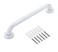 Sumnacon 16 Inch Anti-Slip Grip Bath Grab Bar - Sturdy Stainless Steel Shower Handle with Screws, Safety Handicap Shower Bar for Bathtub Toilet Bathroom Kitchen Stairway Handrail, White