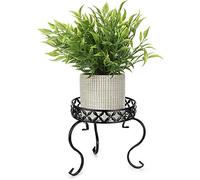 SUMNACON 1pc Art Metal Plant Stand, Black (Not include plant)