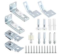 SUMNACON 2 Pack Bifold Door Hardware Repair and Installation Kits, Silver Bifold Sliding Closet Door Repair Kit, Modern Style, 1" Thick, 7/8" to 1" Track