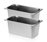 SUMNACON 2 Packs Stainless Steel Ice Buckets Ice Cube Basin, Large Capacity Wine Beer Basin Champagne Bucket Freezer-Safe Ice Storage Bucket Fruit Drink Storage Organizer for Party (Medium)