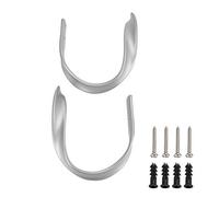 Sumnacon 2 Pcs Aluminum Alloy Curtain Holdbacks - Decorative Wall Mounted Drapery Tiebacks with Screws, Heavy Duty Window Treatment Holdbacks for Home Decor, Silver