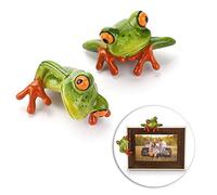 Sumnacon 2 Pcs Resin Frogs Decor Office Desk Toy Frog Front and Side Style