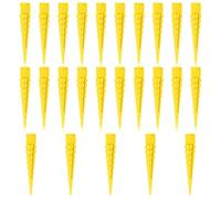 SUMNACON 25 Pcs Adjustable Wood Anchors Wall Anchors, Plastic Fixing Stripped Screw Hole Repair Kit Door Window Hinge Screw Hole Anchor, Screw Anchor Suitable with Screws Sizes #2 to #16 (Yellow)