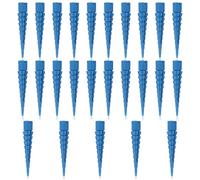 SUMNACON 25 Pcs Adjustable Wood Anchors Wall Anchors, Plastic Fixing Stripped Screw Hole Repair Kit Door Window Hinge Screw Hole Anchor, Screw Anchor Suitable with Screws Sizes #2 to #16 (Blue)