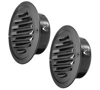 SUMNACON 2pcs 304 Stainless Steel Air Vent Cover, Round 97mm (Black)