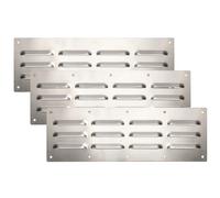 SUMNACON 3 Pack Stainless Steel Venting Panel Air Vent Grill Cover, Rectangle 38 * 11.5cm Grill Vent Panel Masonry Fire Pit Fireplace Grill Exhaust Panel Outdoor Kitchen Air Vent Cover
