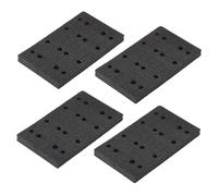 SUMNACON 4-Pack Sponge Sander Backing Pads, Black Soft Interface Foam Sanding Pads Compatible with RS400 LS130 Sander - 13.3 * 8 * 1.2cm