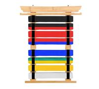 SUMNACON 8 Belts Bamboo Martial Arts Belt Holder, Karate Taekwondo Belt Organizer Wall Martial Arts Belt Display Rack Belt Medal Display Holder for Martial Arts Karate Taekwondo Learners (No Belts)
