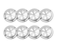 SUMNACON 8 Pcs Stainless Steel BBQ Smoker Air Vent Set, Adjustable BBQ Grill Smoker Exhaust Vent Stove Air Vent Replacement Smoker Parts for Adjusting BBQ Smoker, Grill Vents, Stove Airflow