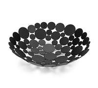 SumnaCon Countertop Metal Fruit Storage Bowl - Kitchen & Dining Table Display Basket - Black