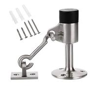 Sumnacon Heavy Duty Door Stop with Stainless Steel Hook Brushed Finish Wall Mounted with Rubber Pad