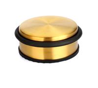Sumnacon Heavy Duty Floor Door Stopper No Drill, Durability Stainless Steel Door Stops with Anti-Skid Rubber - Contemporary Decorative Safety Doorstop for Home Office Commercial Industrial,Gold