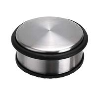 Sumnacon Heavy Duty Floor Door Stopper No Drill, Durability Stainless Steel Door Stops with Anti-Skid Rubber - Contemporary Decorative Safety Door Wedge for Home Office Commercial Industrial, Silver