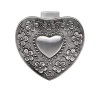 SumnaCon Metal Trinket Box - Antique Jewellery Storage Case, Heart Shape for Rings, Necklaces, Earrings & Keepsakes
