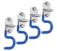 Sumnacon Mop Broom Holder Organizer, 4 Pcs S-Type Wall Mounted Cleaning Tools Organizer, Space Saver Brooms Mops Rakes Holder, Stainless Steel Heavy Duty Broom Mop Handle Holder for Kitchen Garage