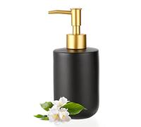 Sumnacon Soap Dispenser Bathroom Ceramic Hand Soap Dispenser with Pump, Elegant Dish Soap Dispensers for Kitchen Decorative Black Hand Dispenser for Kichen Sink Bathroom Countertop