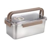 SUMNACON Stainless Steel Bread Box Bread Storage Container, Modern Style Bread Storage Box with Airtight and Handle Lid Large Bread Container Holder with Timing Function for Kitchen Countertop