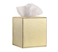 Sumnacon Tissue Box Cover Square,Magnetic Bottom PU Tissue Box Holder,Gold