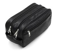 Sumnacon Toiletry Bags, Unisex PU Leather Waterproof Travel Toiletry Bag Organizer Perfect for Shaving Grooming Dopp Kit & Household Business Vacation, Cosmetic Bag with Portable Handle