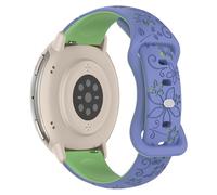 SumNeol Floral Engraved 20mm Strap for Garmin Forerunner 170/170 Music/Forerunner 70/Approach J1/Forerunner 570 42mm, Soft Silicone Sports Strap for Vivoactive 6/5