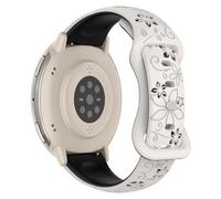 SumNeol Floral Engraved 20mm Strap for Garmin Forerunner 170/170 Music/Forerunner 70/Approach J1/Forerunner 570 42mm, Soft Silicone Sports Strap for Vivoactive 6/5
