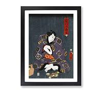 Sumo Wrestler By Utagawa Toyokuni Asian Japanese Framed Print | A2 Black Framed Wall Art | Ready to Hang | Asian Nature Picture | Living Room Bedroom Lounge Office