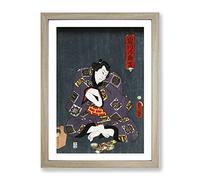 Sumo Wrestler By Utagawa Toyokuni Asian Japanese Framed Print | A3 Oak Framed Wall Art | Ready to Hang | Asian Nature Picture | Living Room Bedroom Lounge Office