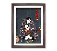 Sumo Wrestler By Utagawa Toyokuni Asian Japanese Framed Print | A4 Walnut Framed Wall Art | Ready to Hang | Asian Nature Picture | Living Room Bedroom Lounge Office