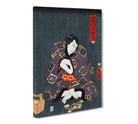 Sumo Wrestler By Utagawa Toyokuni Canvas Print | Gallery Wrapped 30mm Frame Wall Art | 24x16 inches | Ready to Hang | Asian Picture | Living Room Bedroom Lounge Office
