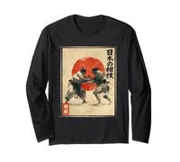 Sumo Wrestler Ukiyo-e Edo Vintage Japanese Wrestling Long Sleeve T-Shirt