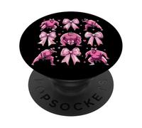 Sumo Wrestling Japanese Sumo Wrestler Girl Coquette Bow Pink PopSockets Adhesive PopGrip