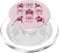 Sumo Wrestling Japanese Sumo Wrestler Girl Coquette Bow Pink PopSockets PopGrip for MagSafe