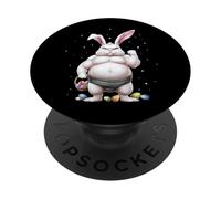 Sumo Wrestling Japanese Sumo Wrestler Rabbit Eggs Bunny Ears PopSockets Adhesive PopGrip