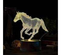 Sumokaii 3D Illusion Lamp Horse, Horse Night Light, Night Lights for Kids, 7 Color Light Switching, 3D Visual Effects Night Light, Hor-se Gifts Decoration