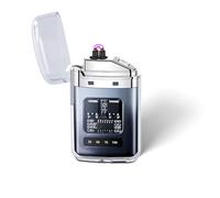 Sumokaii Electric Lighter, Type-C Rechargeable Lighter, Dual Arc Design Ligh-ter, Windproof Ligh-ter, LED Power Display, Windproof Plasma Dual Arc, Compact and Easy to Carry, High-value Gift