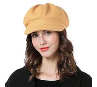 Sumolux Women Beret Newsboy Hat French Wool Cap Classic Autumn Spring Winter, Camel, One Size