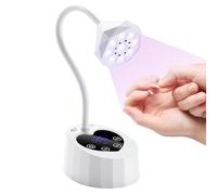 Sumozo UV LED Nail Lamp Smart Sensor with 3 Timers Rechargeable Mini Cordless Flash Cure Professional Gooseneck Light for Gel & Acrylic Nails