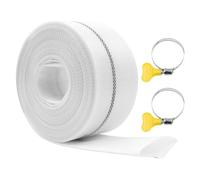 Sump Pump Hose, with Heavy Duty Flat Design, Includes 2 Clamps, 6.5cm, Pool Pump Backwash Hose, Water Transfer Discharge Pipe, Reinforced Drainage Tube, for Garden Yard Pond Farm