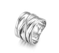 Sumpgle 3D Braided Tri-Color Gradient Stainless Steel Ring Titanium Women's Jewelry Fashion Accessories