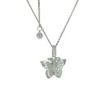 Sumpgle Contemporary East Asian Necklace Heritage Craftsmanship Rotating Gourd Pendant Butterfly for Women Daily Gift