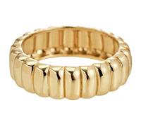 Sumpgle French Minimalist Ring Wide Arc Band with Horn Texture 18K Gold Plated Twisted Rope Design Jewelry Gift for Women