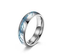 Sumpgle Glow In The Dark Titanium Steel Magic Ring Unisex Design Trendy Accessory Durable Fashion Jewelry for Men and Women