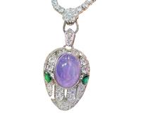 Sumpgle Luxury Serpent-Design Amethyst Jewelry Set with Adjustable Ring Gemstone Stud Earrings Stone Pendant Necklace for Women